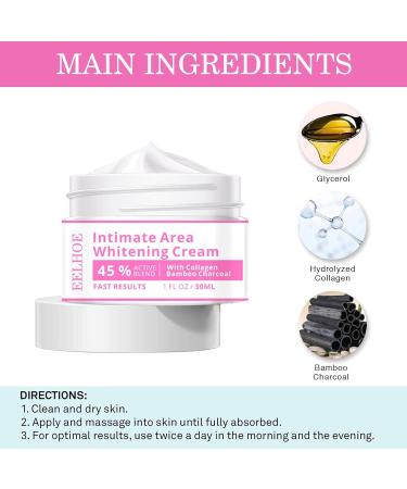 Intimate Area Whitening Cream | Leaving Cream for Neck Elbow & Inner Thighs | After Sun Brightening & Melanin Repair | Best Lightening Body Cream for Dark Skin - Buy Online on GoSupps.com