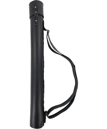 Hide & Drink, Architect Drawing Blueprint Tube with Adjustable Strap, Document Storage Tube, Full Grain Leather, Handmade, Charcoal Black