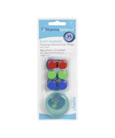 PharmaSystems Putty Buddies Floating Soft Silicone Ear Plugs (3-pairs)