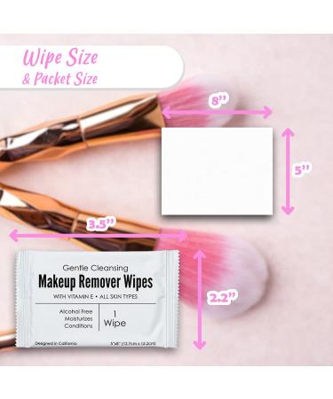 World Amenities 50-Count Makeup Remover Wipes | Individually Wrapped, Gentle Cleansing, Alcohol-Free, Vitamin E | All Skin Types | 100% Recyclable | Hotel Travel Size Toiletries - Buy Online on GoSupps.com