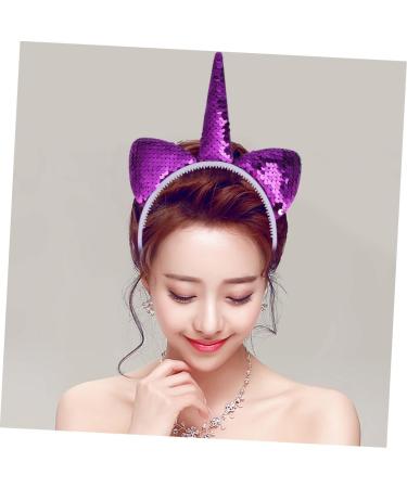 POPETPOP Kid Hair Accessories Hair Ribbons Unicorn Hair Hoop Hair Ornament Paillette Headband Hair Decoration Hair Band Purple Child Sequins Decorate Cute Headbands One Size Purple - Buy Online on GoSupps.com