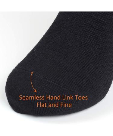COTTON DAY Unisex Kids Crew Socks 6 Pack Seamless Toe Black White Navy, Size 6-8 Years - Buy Online on GoSupps.com