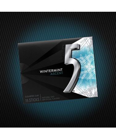 5 Gum Winter-Mint Ascent Sugar-Free Gum 15 ct - Pack of 10 | Wintermint Ascent - 150 Total Pieces - Buy Online on GoSupps.com