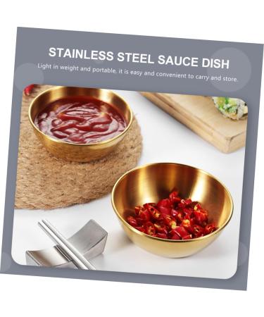 MAGICLULU 8 Pcs Stainless Steel Plate Steel Dipping Bowls Sauce Dipping Bowls Lingerie Stickers Condiment Dish Seasoning Sauce Plate Stainless Steel Flatware Plates Dry Dipping Sauce Pickles 9x9cmx2pcs Assorted Colorx2pcs - Buy Online on GoSupps.com