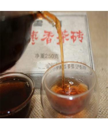 HELLOYOUNG 250g Brique de th Pu-erh parfum aux dattes vieillies biologiques chinoises fabriqu e partir de feuilles de vieux arbres arri re-go t sucr de longue dur e moelleux et cors  - Buy Online on GoSupps.com