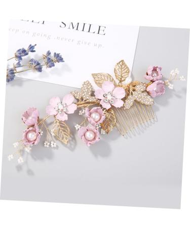 Angoily Floral Headpiece Pearl Tiara Pearl Headpiece Bridal Headpiece Cloth Flower Hair Comb Full Length Mirror Bridal Hair Comb Hair Side Combs Wedding Bride Hair Accessories - Buy Online on GoSupps.com