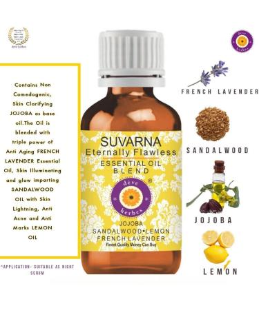 d ve herbes Suvarna - Fair & Flawless - Essential Oil Blend of Sandalwood French Lavender & Lemon Essential Oils in Jojoba Oil 15ml (0.50 oz) 0.5 Fl Oz (Pack of 1) - Buy Online on GoSupps.com