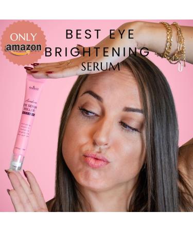 Beaueli Eye Roller & Caffeine Serum - Anti Aging Skin Care with Hyaluronic Acid, Niacinamide & Peptide - Dark Circles, Puffiness, Under Eye Bags & Wrinkles Cream - 0.7 fl oz - Buy Online on GoSupps.com