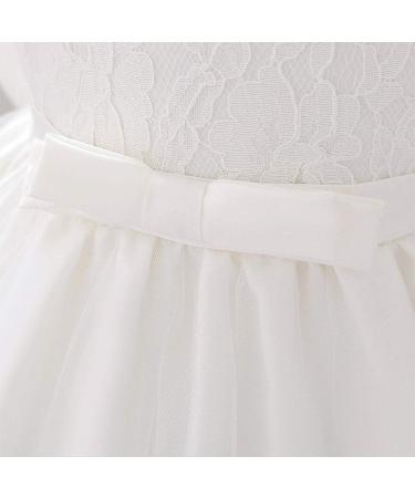 FYMNSI Baby Girl Baptism Christening Dress | Lace Floral Embroidery Formal Party Gown | 12-18 Months White - Buy Online on GoSupps.com