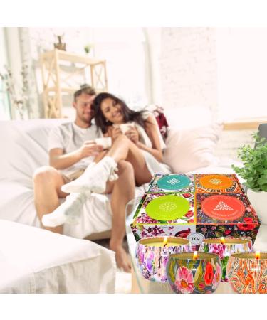 Aromatherapy Relaxing Candle Gift Set - 4 Natural Soy Candles for Stress Relief & Home Decor - Perfect Birthday Gifts for Women & Friends - Buy Online on GoSupps.com