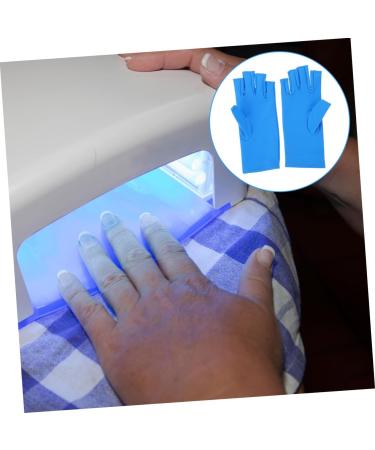 FRCOLOR 1 Pair Fingerless UV Gel Nail Lamp Nail Care Gloves Heavy Duty Protective Shield - Buy Online on GoSupps.com