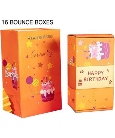 Generic Happy Birthday Surprising Boxes Bouncing Red Envelope Gift Boxes for Family Friend Neighbor Gift 16pcs Bounce Boxes Gift Boxes Gift Bags Yellow HAPPY BIRTHDY - Buy Online on GoSupps.com