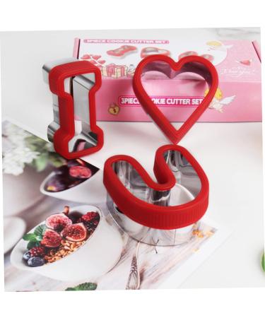 PRETYZOOM DIY Cookie Mold 3pcs Valentine's Day Stencils Cake Molds Festival Cake Baking Molds Cookie Mold Die Bread Baking Mold - Buy Online on GoSupps.com