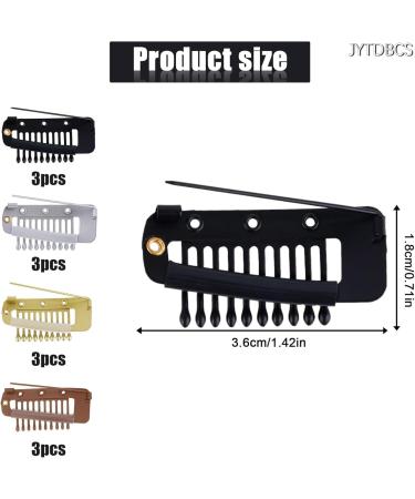 JYTDBCS 3.6CM fake hair clip baking paint 10 teeth fake hair clip DIY top hat beret fixed clip on hair chunni clips wig grip - Buy Online on GoSupps.com