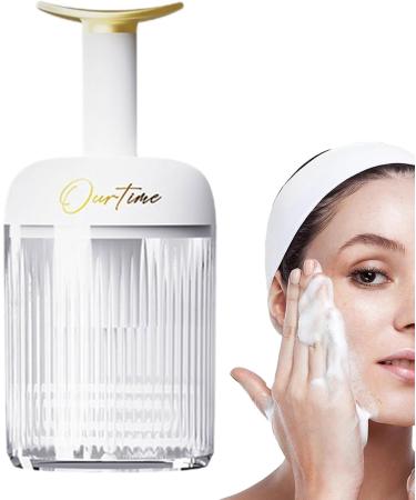 Face Wash Foam Maker - Type Rotating Facial Cleanser Foaming Bottle Automatic Rebound - Portable Deep Cleansing Facial Cleansing Tools for Travel Household Rich Lather White - Buy Online on GoSupps.com