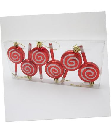 Zerodeko 6pcs Christmas Ornaments Diy Bag Lollipop Pendant Christmas Window Pendant Simulated Lollipop Pendant Holiday Pendant Christmas Tree Decor Accessory Window Trim Candy Dusting Child - Buy Online on GoSupps.com