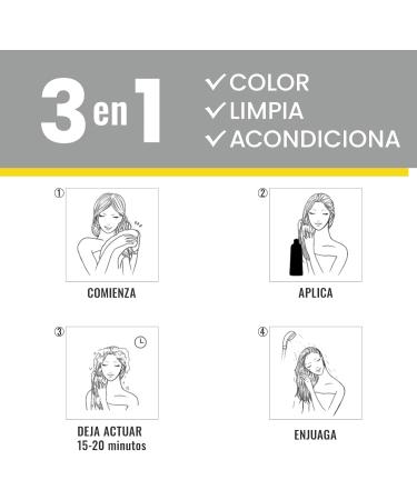 KINGMING Black hair color shampoo for gray hair 3in1 hair color shampoo for men and women Black Hair Dye Shampoo for gray hair shampoo against gray hair 500 ml - Buy Online on GoSupps.com