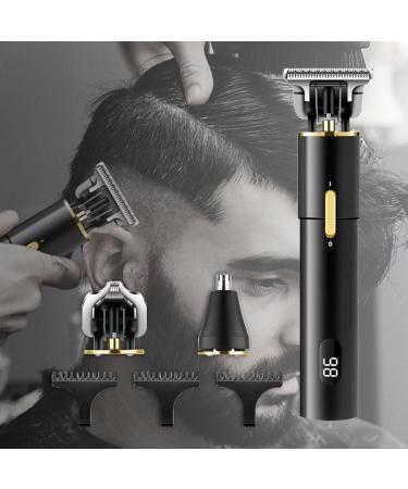 Hair Clippers for Men Hair Clipper for Men Electric Shaver for Nose Hair Trimmer Beard Trimmer LCD Smart Electric Razor Professional Clipper Black - Buy Online on GoSupps.com