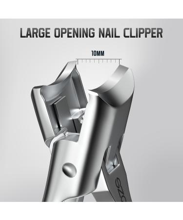 No Splash Design Nail Clippers for Thick Nails | SZQHT Ultimate Grooming Solution | Wide Jaw Toenail Clippers & Stainless Steel Nail Files for Men Seniors Elders - Buy Online on GoSupps.com