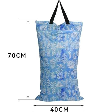Buy Mhwan Wetbags for Kindergarten - Waterproof Double-Zone Lock Pocket Washable & Reusable Diaper Fitness Beach Pool Bag (Blue) 40x70cm - Buy Online on GoSupps.com