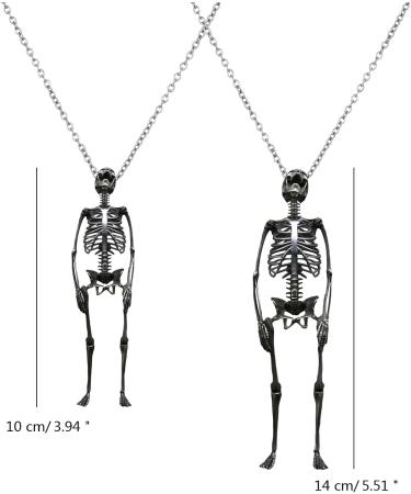 Shop Oralgos Skull Trailer - Gothic Light Skeletal Necklace & Keybone Chain | Perfect Halloween Gifts | Size L Metal Jewelry - Buy Online on GoSupps.com