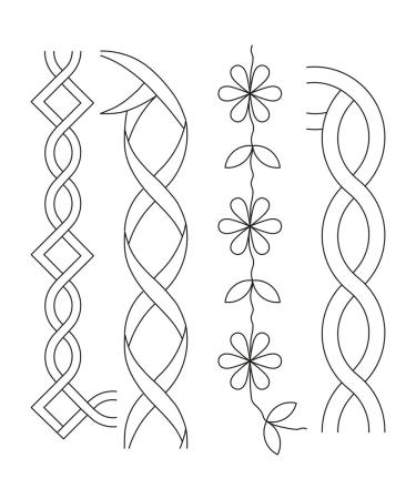 Quilting Creations Four-2 Borders Quilting Stencil Set Plastic