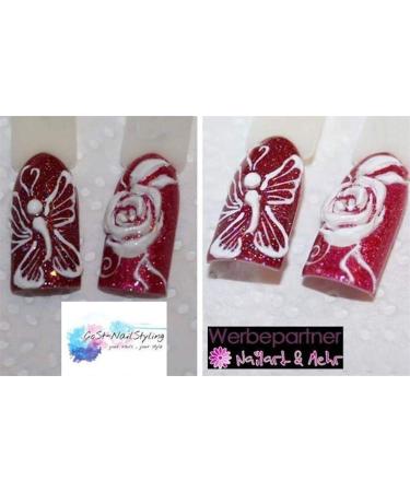 Buy N+M 'FANCY' Holographic Glitter UV Gel 4ml - HOLO-STARS 04 Red | Made in Germany | International Shipping Available - Buy Online on GoSupps.com