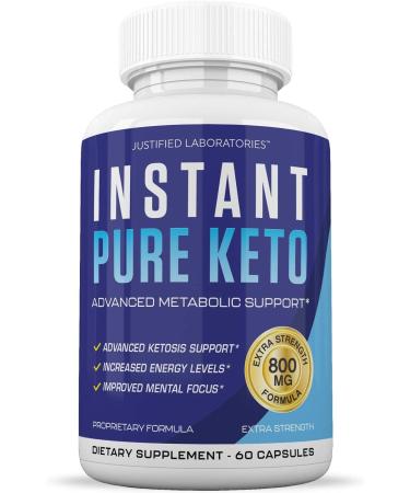 Instant Pure Keto Pills - Advanced BHB Boost Ketogenic Supplement for Ketosis - 180 Capsules (60 Count, 3 Bottles) - Exogenous Ketones for Men and Women - Buy Online on GoSupps.com