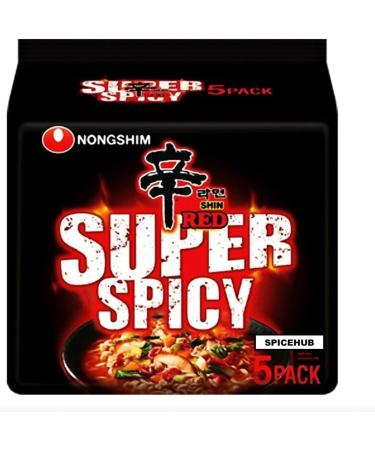 Nong Shim Shin Red Ramyun Super Spicy Instant Noodle 120g (Pack of 10) BY SPICEHUB - Buy Online on GoSupps.com