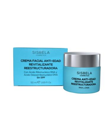 Sisbela Anti Aging Facial Moisturizer Revitalizing and Restructuring Daily Cream with RNA and DNA 1.70 Fl Oz