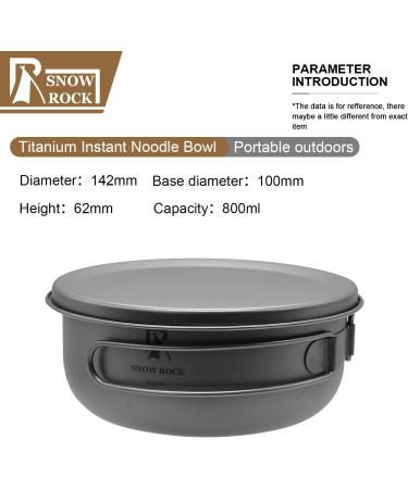 800ML Titanium Camping Bowl with Lid - Portable Cookware for Backpacking & Hiking - Buy Online on GoSupps.com