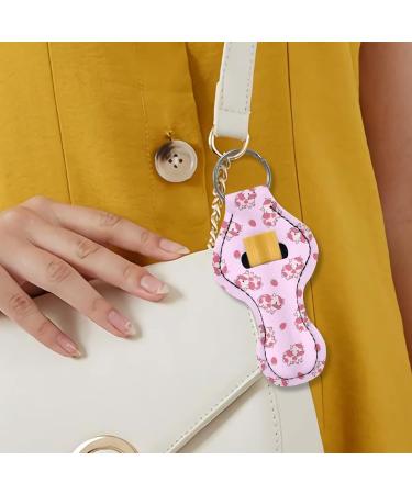 Poceacles Women's and Girls' Keychain - Lipstick - Glossy Lip Balm - Neoprene Pouch - Wrist Strap Strawberry Pink Cow - Buy Online on GoSupps.com
