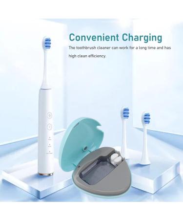 Aeun Toothbrush Sanitizer Case Efficient Cleaning Light Weight Toothbrush Cleaner Holder Portable Long Service Time with USB Cable for Traveling Home Office (Blue) - Buy Online on GoSupps.com