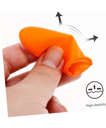 Beaupretty 200pcs Non-Slip Latex Finger Sleeves - Protective Covers for Safe & Comfortable Use - Anti-Static Finger Cots in Orange Beige - Buy Online on GoSupps.com