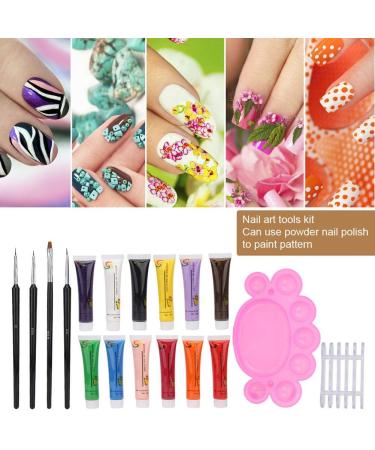 Nail Art Palette Kit - 4PCS Brush Pen for Easy Drawing | Exquisite Craftsmanship for Home and Beauty Salons - International Shipping Available - Buy Online on GoSupps.com