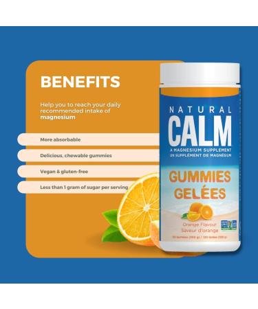 Natural Vitality Orange Calm Magnesium Gummies - 120 Count - Buy Online on GoSupps.com