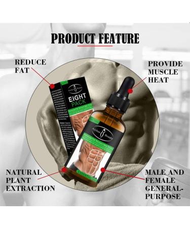 AICHUN BEAUTY Eight Pack Abdominal Essential Oil for Men - Waist Toning, Muscle Building, Fat Burning - 30ml - Buy Online on GoSupps.com