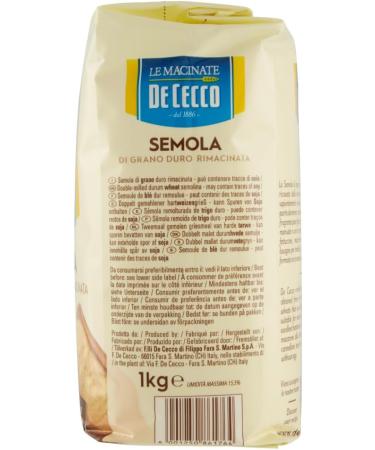  Italian Gourmet E.R. Lot de 3 semoules de bl dur De Cecco - Remilled durum wheat semolina + pulp Italian Gourmet - 400 g - Buy Online on GoSupps.com