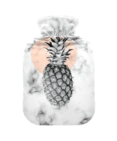Marble texture pineapple water bottle with reference hot water bottles for pain relief water heating pillows hot water bed warmers for sports injuries 1l
