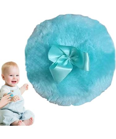 Soft Baby Powder Puff - 4 Inch Powder Puff | Body Powder Puff with Bow | Reusable Body Powder Applicator | Washable Round Face Powder Puff or Baby Child Adult Blue - Buy Online on GoSupps.com