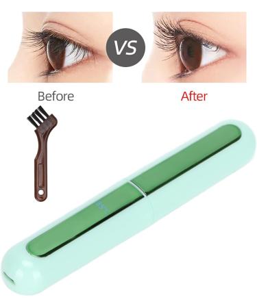 Verdant Touch Heating Eyelash Curler USB Rechargeable Electric Eyelash Curler Long-Lasting Curling Tool with Heating Green - Buy Online on GoSupps.com