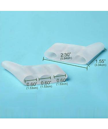 Unisex Silicone Toe Corrector Gel Straightener Separator Pair - White | One Size - Sports Foot Care - Buy Online on GoSupps.com