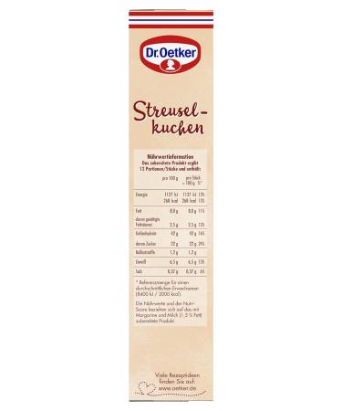 Dr. Oetker Strussel Cake Baking Mix 485g Cherry & Pudding Cream Crumble Vegetarian Perfect for International Shipping - Buy Online on GoSupps.com