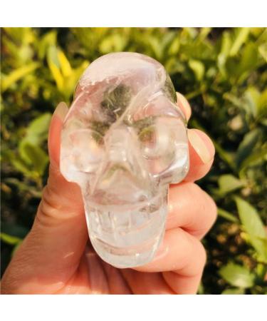 Natural Crystal Rough 1 Piece White Natural Quartz Crystal Skull Carving Statue Stones - Buy Online on GoSupps.com