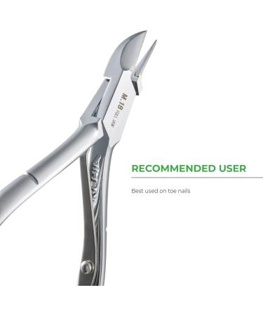 NGHIA Carbon Hard Steel Nail Nipper M-18 | Precision Nail Care Tool with Grey Plated Jaw & Curve Handle for Optimal Performance - Buy Online on GoSupps.com