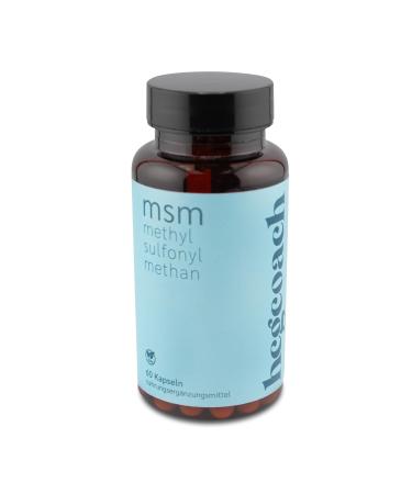 hCGC MSM capsules with high dosed methylsulfonylmethane (MSM) free of magnesium stearates vegan and additive free made in Germany perfect for 21 days of metabolic treatment and