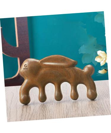 Beavorty Green Sandalwood 5-in-1 Massage Comb - Wooden Beard & Hair Brush for Women - Skin Massager Tool - Buy Online on GoSupps.com