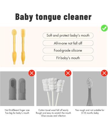 Phanpy Baby Toothbrush & Tongue Cleaner - Silicone Infant Oral Care for Newborns & Toddlers (0-12 Months - Buy Online on GoSupps.com