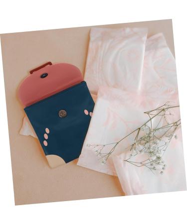 Lurrose Travel Napkin Purse - Leather Diaper Bag for Menstrual Pads and Coins - Pink 13.5X12X1CM - Buy Online on GoSupps.com