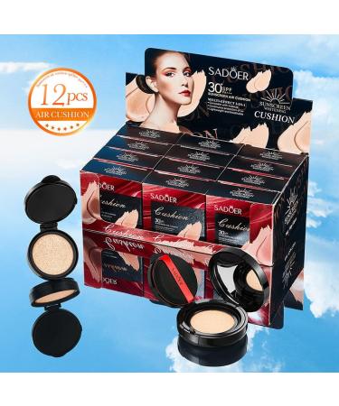 Buy Sunscreen Cushion Foundation - SPF Protection Air Cushion for All Skin Types | Natural Coverage - 3 Pack - Buy Online on GoSupps.com